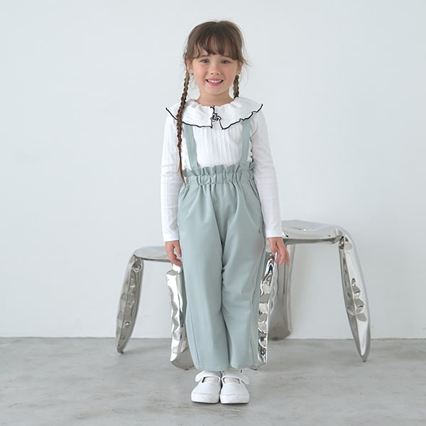 Japanese children's clothing Ly# mine suspender pants (suspenders are removable) 100-150cm girls' spring and summer PANTS