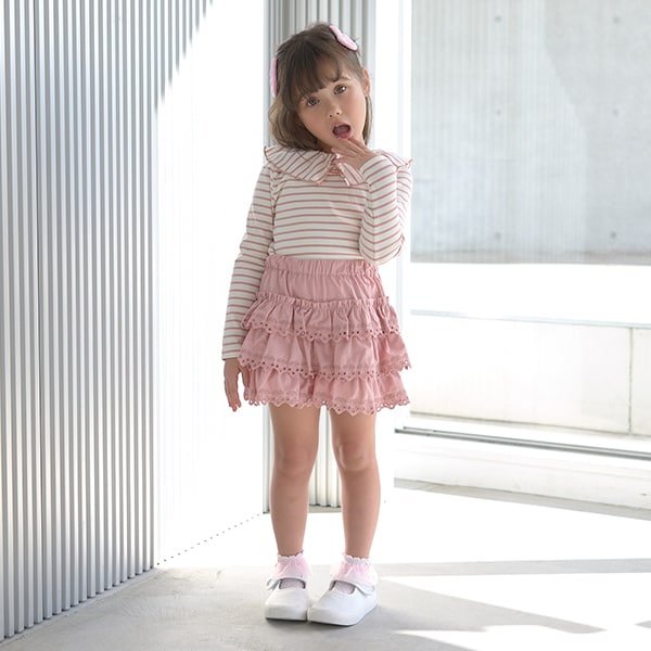 Japanese children's clothing Ly# mine layer cake skirt pants 100-150cm girls spring and summer PANTS