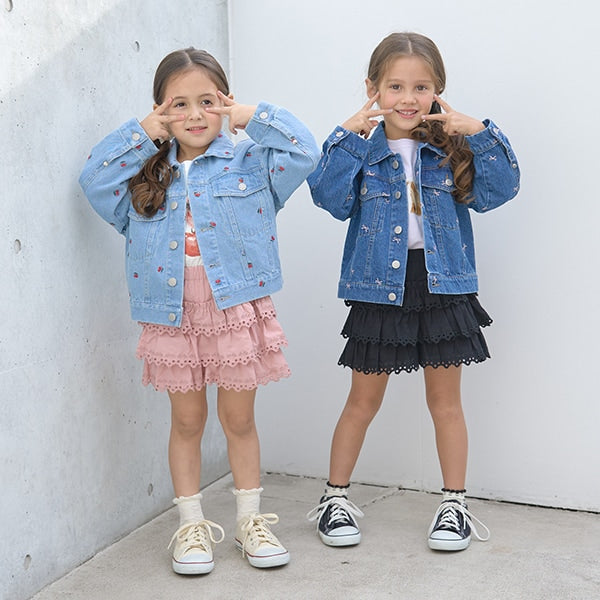 Japanese children's clothing Ly# mine layer cake skirt pants 100-150cm girls spring and summer PANTS
