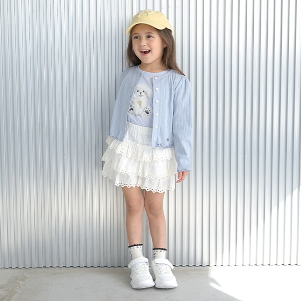 Japanese children's clothing Ly# mine layer cake skirt pants 100-150cm girls spring and summer PANTS