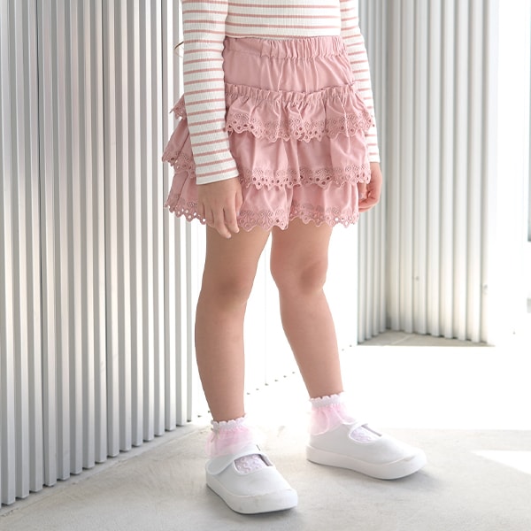 Japanese children's clothing Ly# mine layer cake skirt pants 100-150cm girls spring and summer PANTS