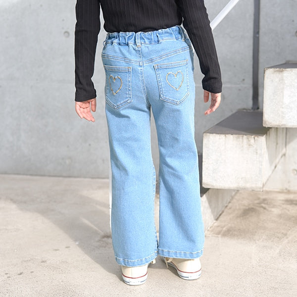 Japanese children's clothing Ly# mine flared jeans 100-150cm girls spring and summer PANTS