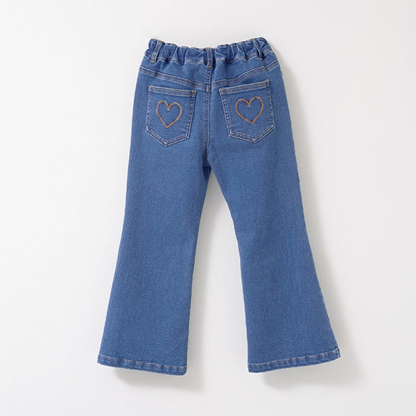 Japanese children's clothing Ly# mine flared jeans 100-150cm girls spring and summer PANTS