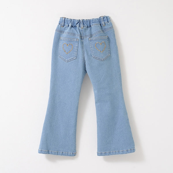 Japanese children's clothing Ly# mine flared jeans 100-150cm girls spring and summer PANTS