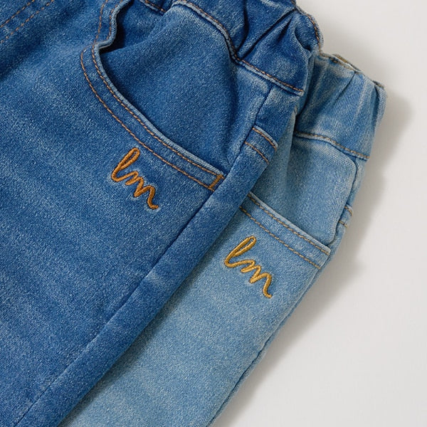 Japanese children's clothing Ly# mine flared jeans 100-150cm girls spring and summer PANTS