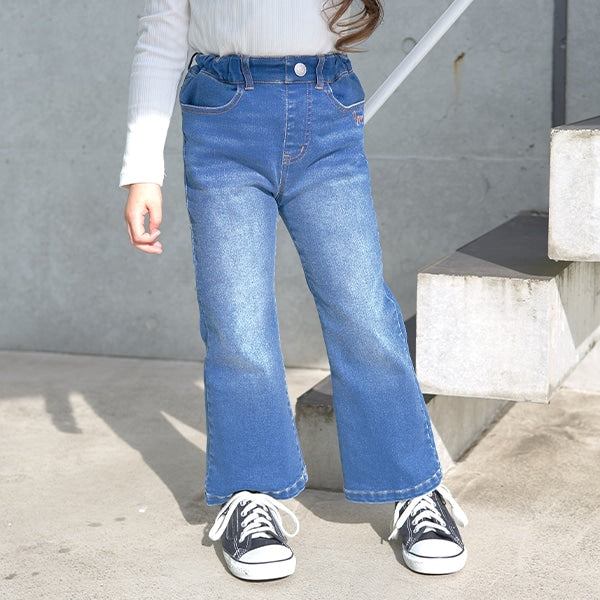 Japanese children's clothing Ly# mine flared jeans 100-150cm girls spring and summer PANTS