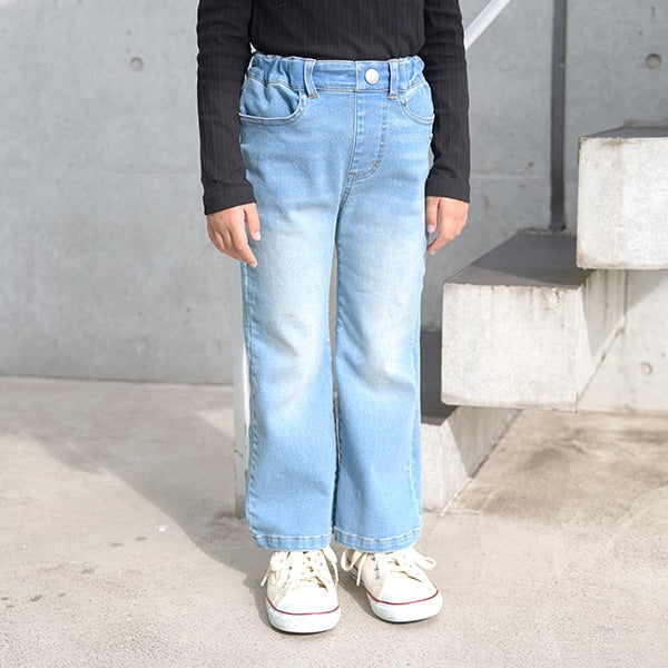 Japanese children's clothing Ly# mine flared jeans 100-150cm girls spring and summer PANTS