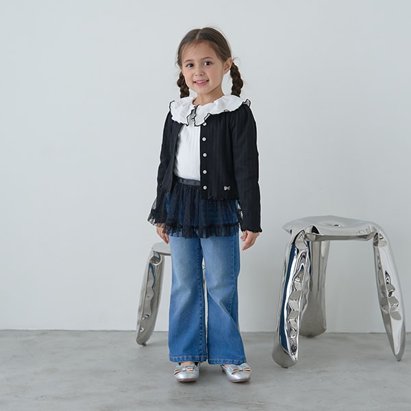 Japanese children's clothing Ly# mine 2Way tulle accessories girls' spring and summer TOPS SKIRTS