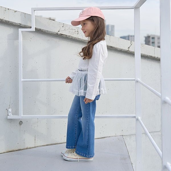 Japanese children's clothing Ly# mine 2Way tulle accessories girls' spring and summer TOPS SKIRTS