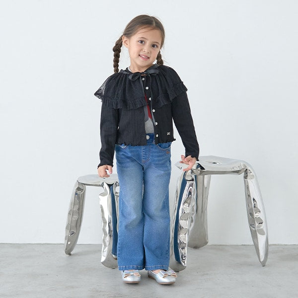 Japanese children's clothing Ly# mine 2Way tulle accessories girls' spring and summer TOPS SKIRTS