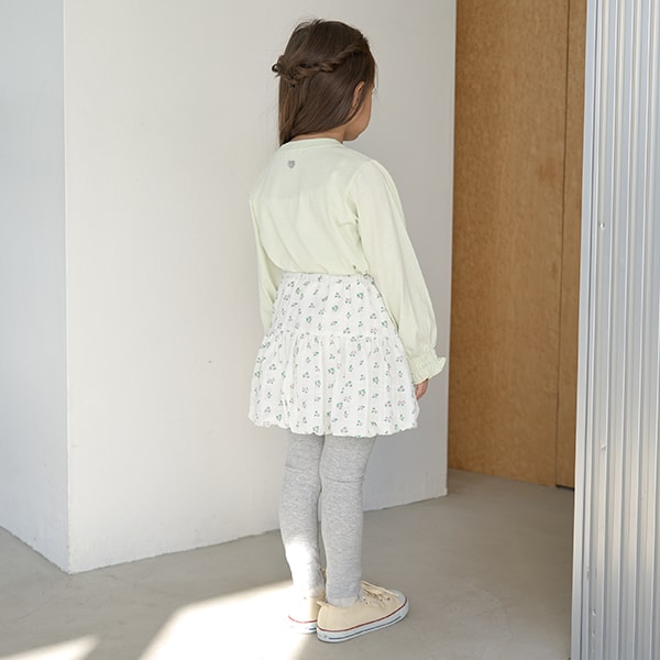 Japanese children's clothing Ly# mine puff sleeve embroidered letter top 100-150cm girls spring and summer TOPS