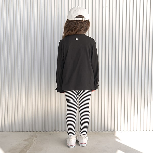Japanese children's clothing Ly# mine puff sleeve embroidered letter top 100-150cm girls spring and summer TOPS