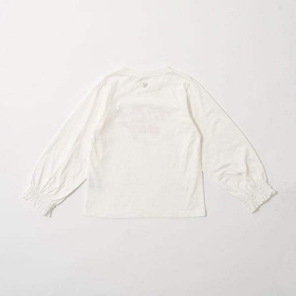Japanese children's clothing Ly# mine puff sleeve embroidered letter top 100-150cm girls spring and summer TOPS