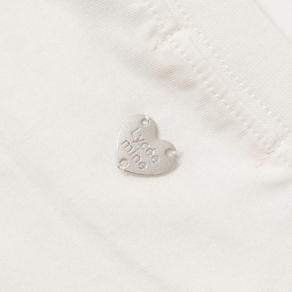 Japanese children's clothing Ly# mine puff sleeve embroidered letter top 100-150cm girls spring and summer TOPS