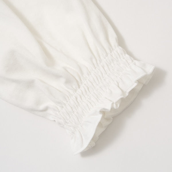 Japanese children's clothing Ly# mine puff sleeve embroidered letter top 100-150cm girls spring and summer TOPS