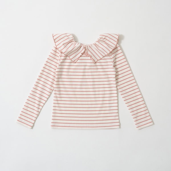 Japanese children's clothing Ly# mine 2Way front and back two-piece lotus leaf collar top 100-150cm girls spring and summer TOPS