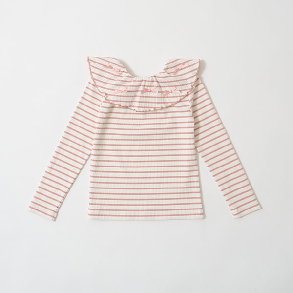 Japanese children's clothing Ly# mine 2Way front and back two-piece lotus leaf collar top 100-150cm girls spring and summer TOPS