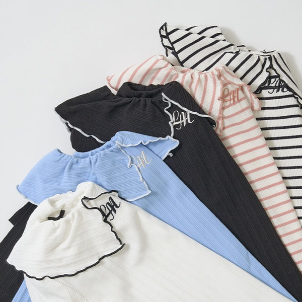 Japanese children's clothing Ly# mine 2Way front and back two-piece lotus leaf collar top 100-150cm girls spring and summer TOPS