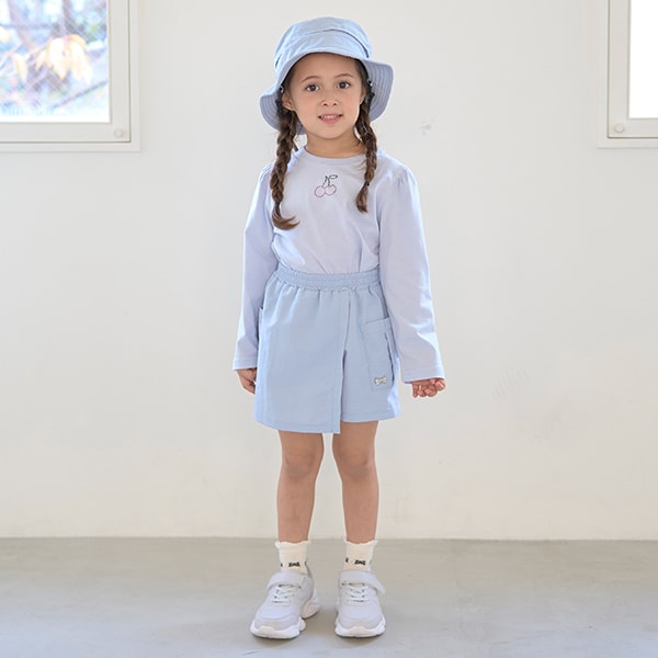 Japanese children's clothing Ly# mine color matching rhinestone puff sleeve top 100-150cm girls spring and summer TOPS