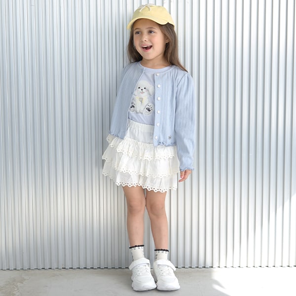 Japanese children's clothing Ly# mine knitted jacket 100-150cm girls spring and summer OUTERWEAR