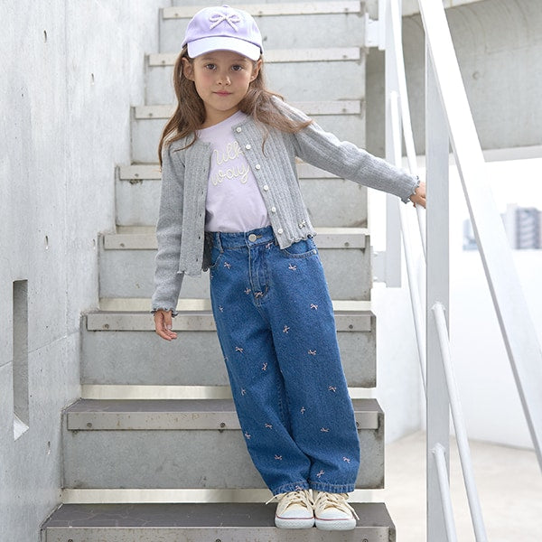 Japanese children's clothing Ly# mine knitted jacket 100-150cm girls spring and summer OUTERWEAR