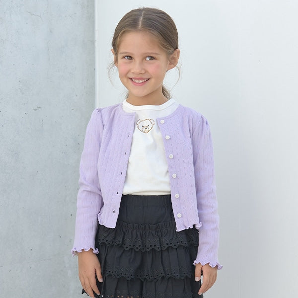 Japanese children's clothing Ly# mine knitted jacket 100-150cm girls spring and summer OUTERWEAR