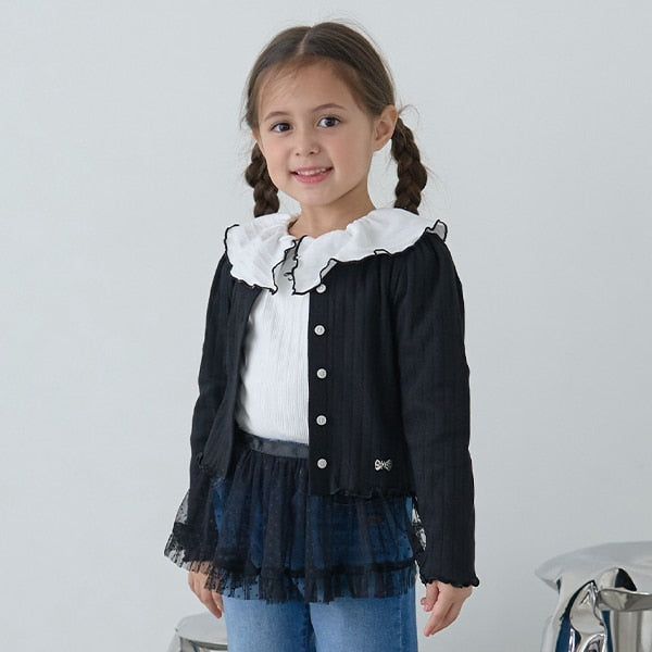 Japanese children's clothing Ly# mine knitted jacket 100-150cm girls spring and summer OUTERWEAR