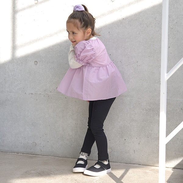 Japanese children's clothing Ly# mine fake two-piece puff sleeve top 100-150cm girls spring and summer TOPS