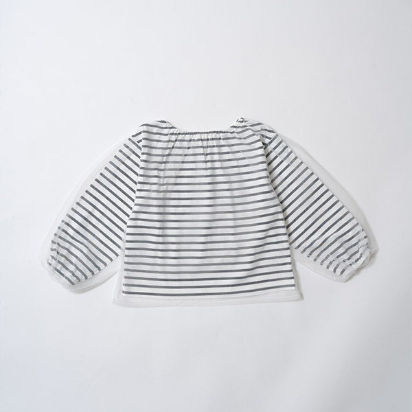Japanese children's clothing Ly# mine mesh sleeve top 100-150cm girls spring and summer TOPS