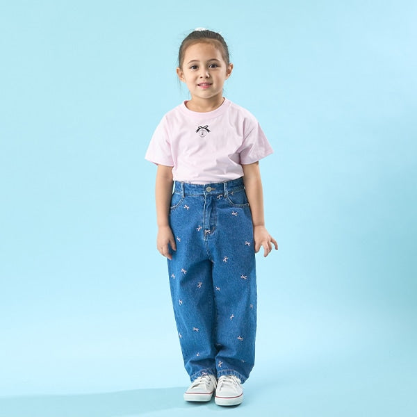 Japanese children's clothing Ly# mine cute pattern top 100-150cm girls spring and summer TOPS