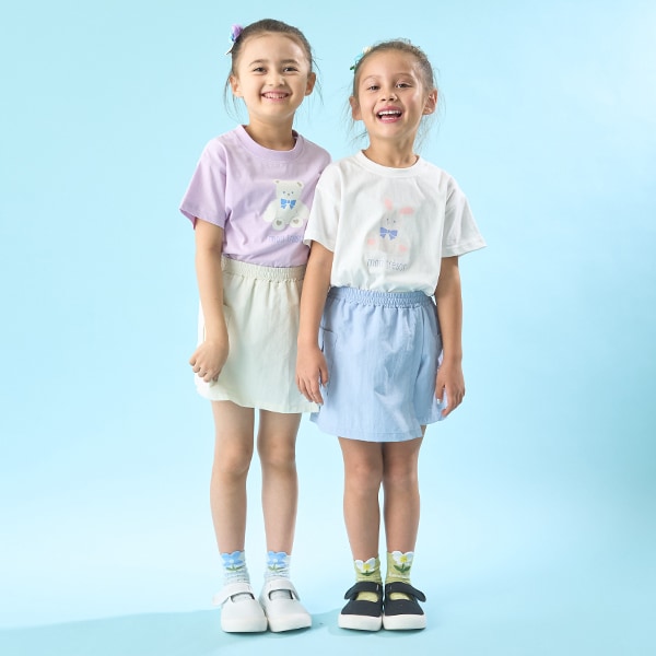 Japanese children's clothing Ly# mine cute pattern top 100-150cm girls spring and summer TOPS