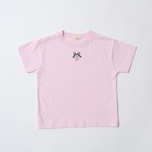 Japanese children's clothing Ly# mine cute pattern top 100-150cm girls spring and summer TOPS