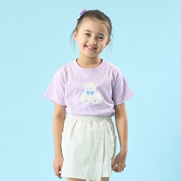 Japanese children's clothing Ly# mine cute pattern top 100-150cm girls spring and summer TOPS