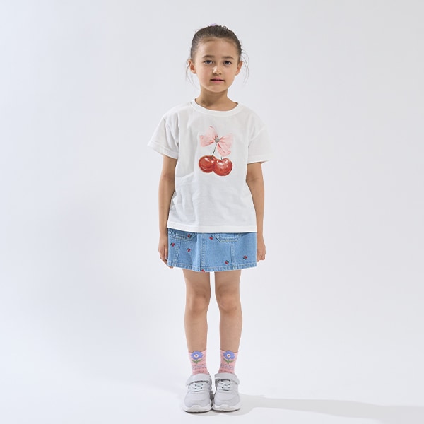 Japanese children's clothing Ly# mine cute pattern top 100-150cm girls spring and summer TOPS