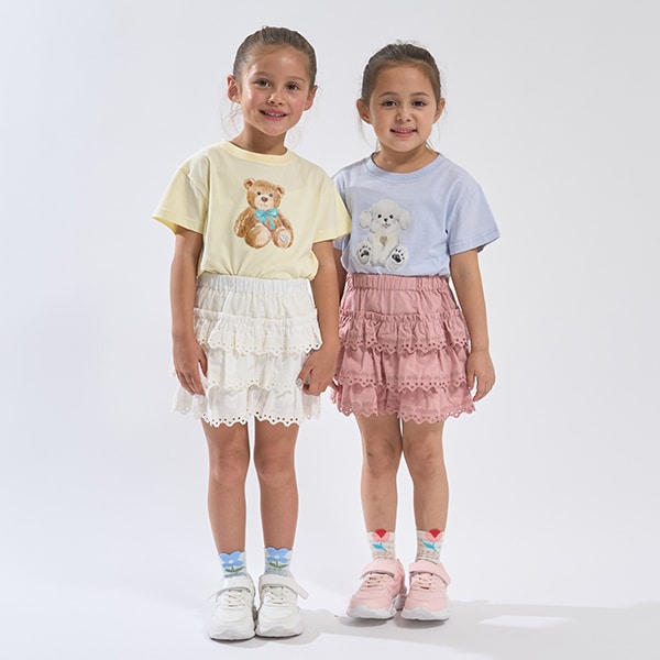 Japanese children's clothing Ly# mine cute pattern top 100-150cm girls spring and summer TOPS