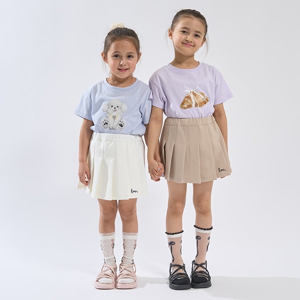 Japanese children's clothing Ly# mine cute pattern top 100-150cm girls spring and summer TOPS