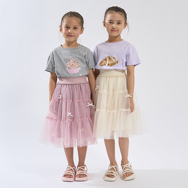 Japanese children's clothing Ly# mine cute pattern top 100-150cm girls spring and summer TOPS