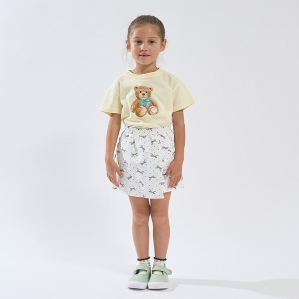 Japanese children's clothing Ly# mine cute pattern top 100-150cm girls spring and summer TOPS