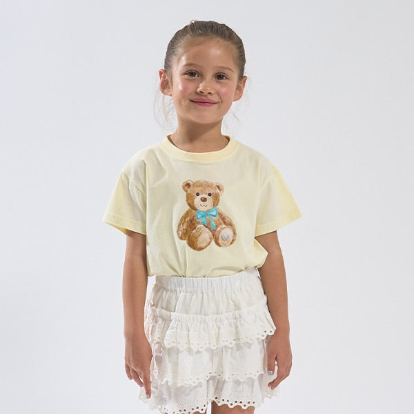Japanese children's clothing Ly# mine cute pattern top 100-150cm girls spring and summer TOPS