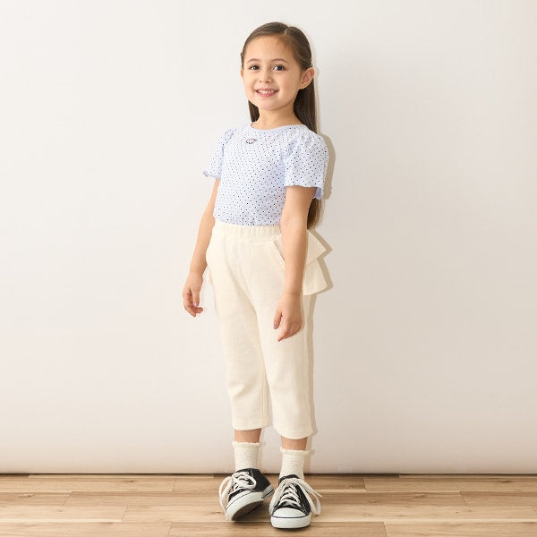 Japanese children's clothing Ly# mine heart embroidered top 100-150cm girls spring and summer TOPS