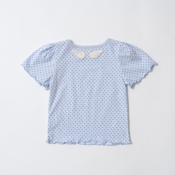 Japanese children's clothing Ly# mine heart embroidered top 100-150cm girls spring and summer TOPS