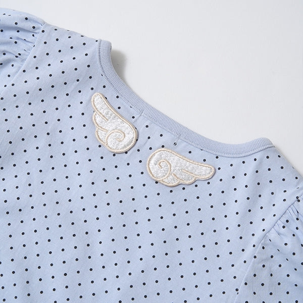 Japanese children's clothing Ly# mine heart embroidered top 100-150cm girls spring and summer TOPS