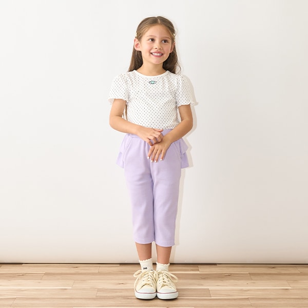 Japanese children's clothing Ly# mine heart embroidered top 100-150cm girls spring and summer TOPS