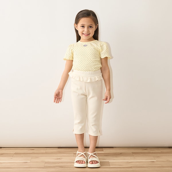 Japanese children's clothing Ly# mine heart embroidered top 100-150cm girls spring and summer TOPS