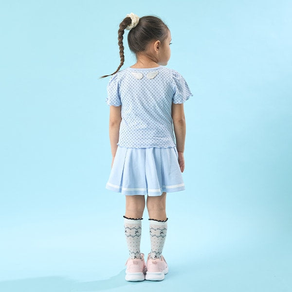 Japanese children's clothing Ly# mine heart embroidered top 100-150cm girls spring and summer TOPS