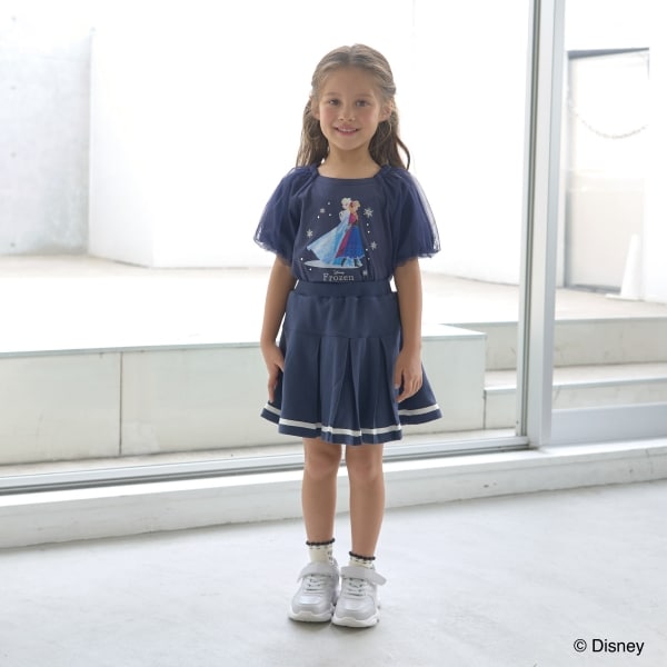Japanese children's clothing Ly# mine x Disney seersucker sleeve top 100-140cm girls spring and summer TOPS