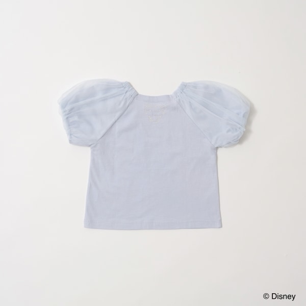 Japanese children's clothing Ly# mine x Disney seersucker sleeve top 100-140cm girls spring and summer TOPS