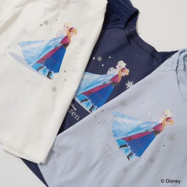 Japanese children's clothing Ly# mine x Disney seersucker sleeve top 100-140cm girls spring and summer TOPS