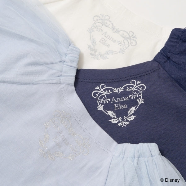 Japanese children's clothing Ly# mine x Disney seersucker sleeve top 100-140cm girls spring and summer TOPS