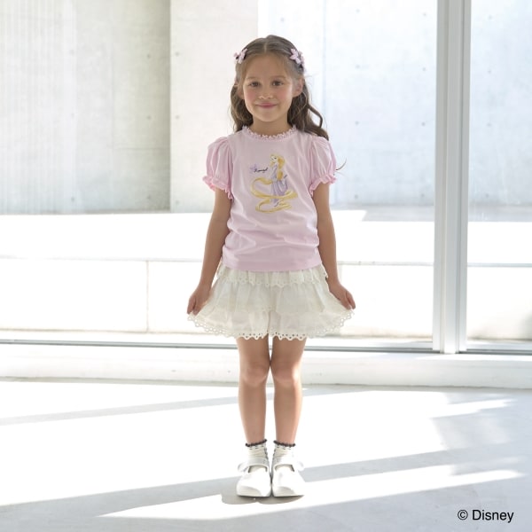Japanese children's clothing Ly# mine x Disney puff sleeve top 100-140cm girls spring and summer TOPS